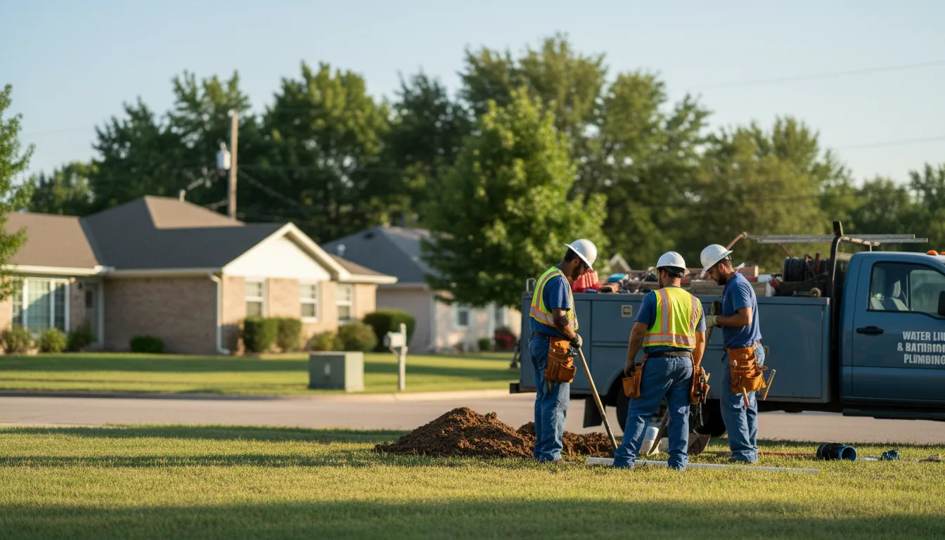 Residential water line and bathroom plumbing service in Sheldon, WI